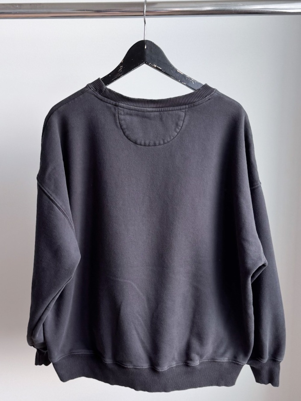American Eagle Nirvana Sweatshirt Grey Blue Graphic Crewneck Oversized Slouchy M - Picture 2 of 10